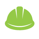 Work safety hard hat icon